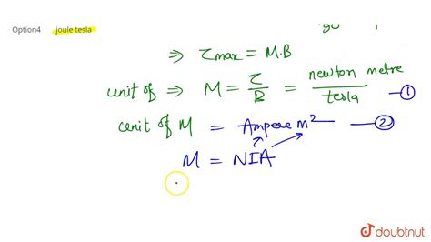 Magnetic Dipole Moment Units