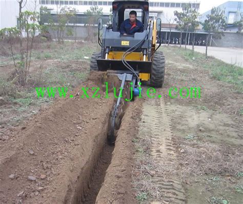 skid loader trencher