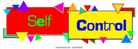 Self Control Text Written Over Colorful Stock Illustration 2110392563