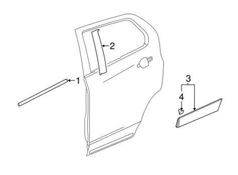 OEM 2015 Buick Encore Exterior Trim - Rear Door Parts | GM Parts Club