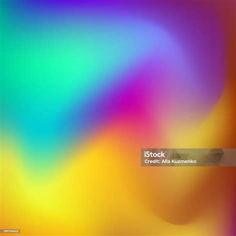Trendy Abstract Rainbow Blurred Background Smooth Watercolor Vector ...