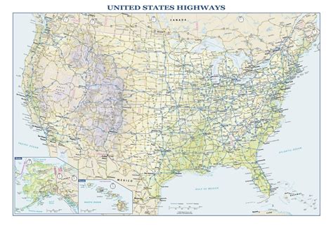 Buy USA Interstate Highways Large Wall - 36" x 24.75" Paper Online at ...