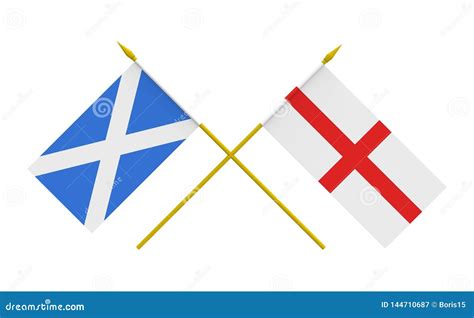 Flags, England and Scotland Stock Illustration - Illustration of business, concept: 144710687