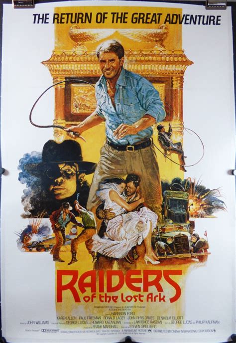 RAIDERS OF THE LOST ARK, Original English Indiana Jones Movie Theater ...