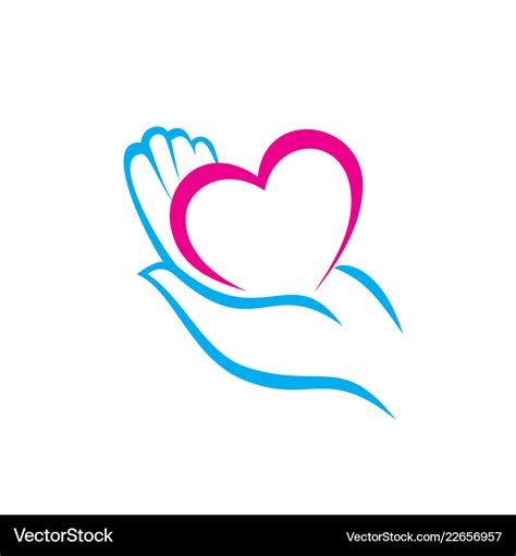 Hand holding a heart icon isolated symbol Vector Image