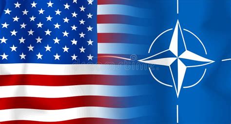 Usa-Nato Flag stock illustration. Image of banner, nato - 7152289