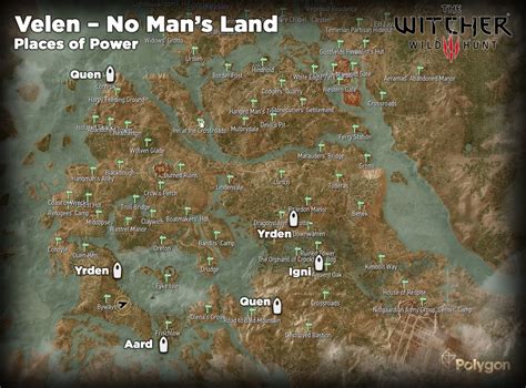 Witcher 3 Velen – No Man’s Land Places of Power locations map - Polygon