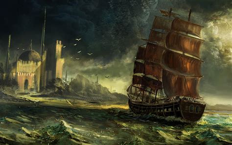 Pirate Ship Wallpaper HD - WallpaperSafari