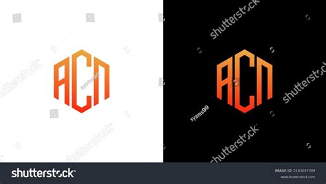 Acn Letter Logo Design Polygon Monogram Stock Vector (Royalty Free ...