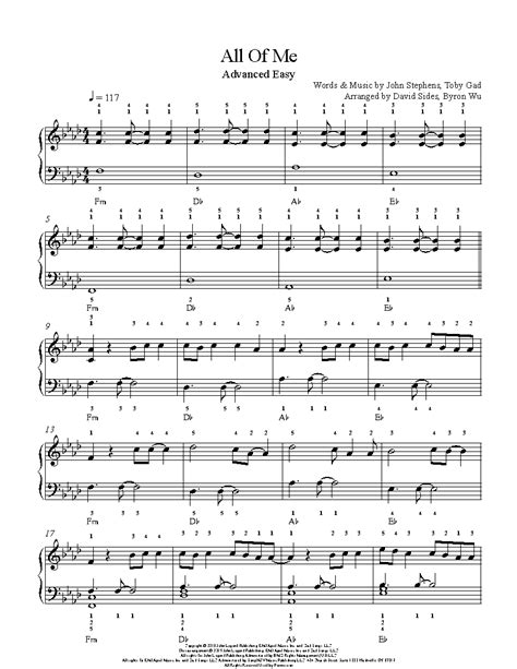 All Of Me Easy Piano Sheet Music Free Printable - FREE PRINTABLE TEMPLATES