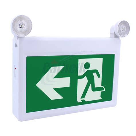 "RUNNING MAN" EXIT SIGN w/EMERGENCY LIGHTING