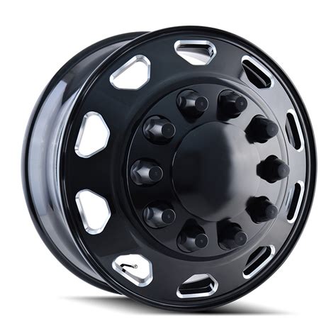 Black Ion Bilt ® Forged Style IB02B Dually Wheels & Rims | Free Shipping!