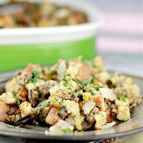 Homemade stuffing made with sausage, sage, beautifully browned ...