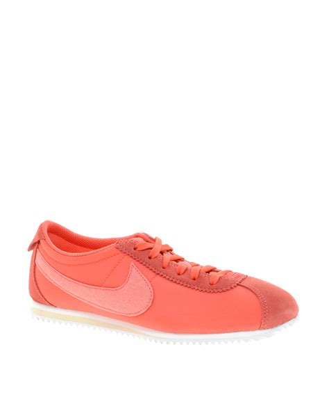 Nike Cortez Pink Trainers in Red - Lyst