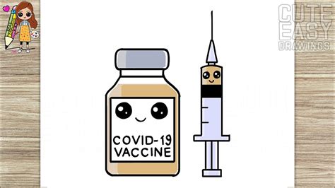 How to Draw a Cute Covid -19 Vaccine | Coronavirus Vaccine, Easy Drawing Step by Step - YouTube