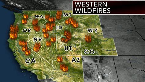 Wildfires burning in 11 Western states - CBS News