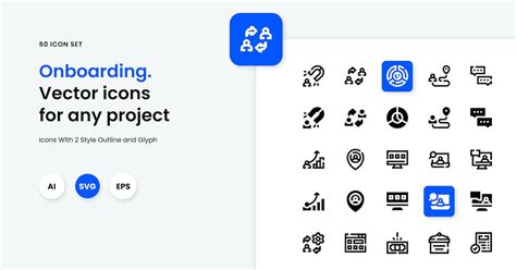 Onboarding Icon Set, Graphics - Envato Elements