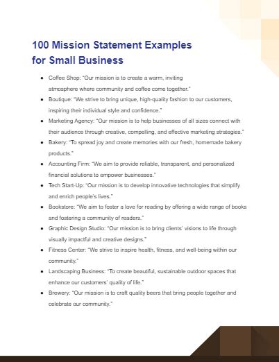 100 Mission Statement Examples for Small Business, How to Write Guide