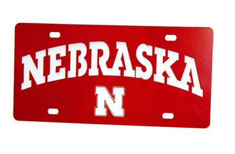 Nebraska N Metal License Plate