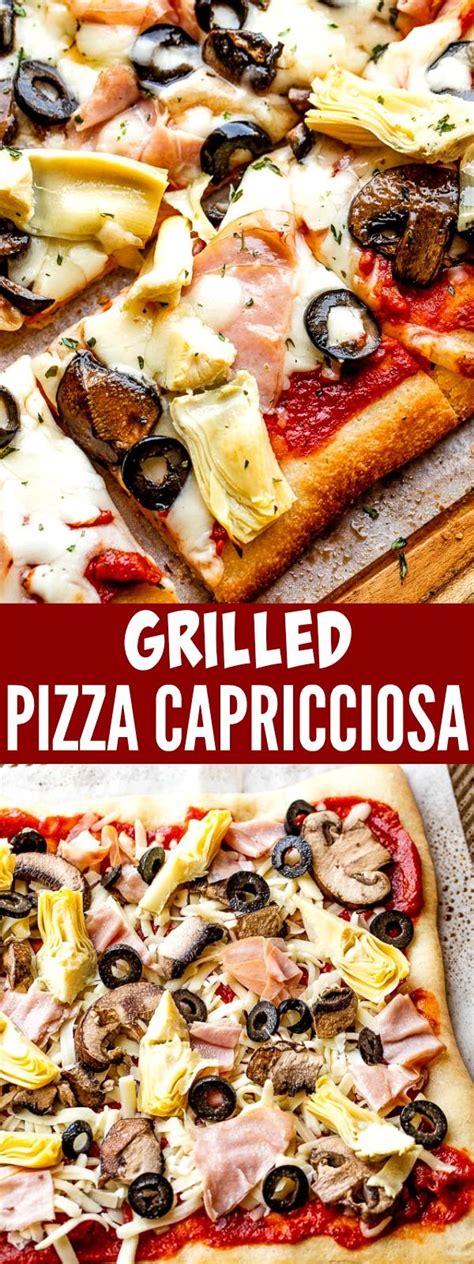 Grilled Pizza Capricciosa | Grilled pizza, Homemade pizza recipe easy, Pizza recipes homemade