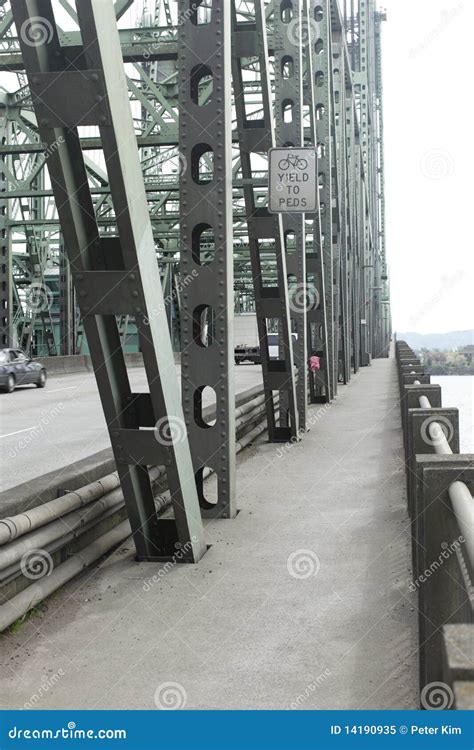 Steel beams on bridge. stock image. Image of outside - 14190935