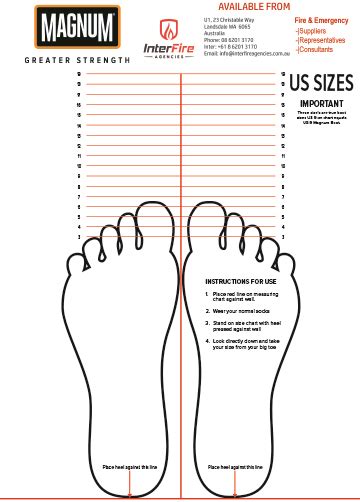 Magnum Size Chart - Men's US - InterFire