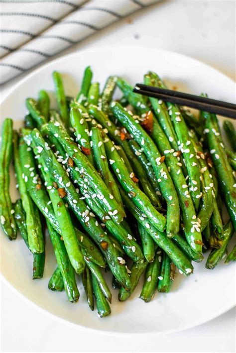 Chinese Style Air Fryer Green Beans | Get On My Plate | Delicious, Easy Recipes