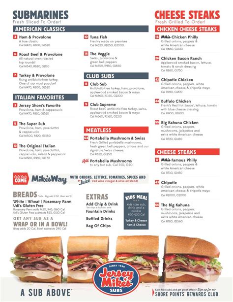 Jersey Mike’s – NCWV's Menu Guide