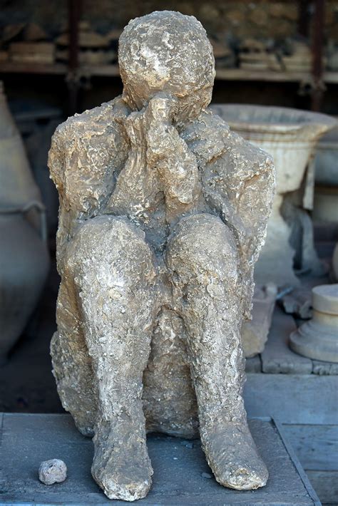 Plaster Cast of Volcano Victim in Pompeii, Italy - Encircle Photos