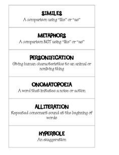 Simile Metaphor Personification Worksheets