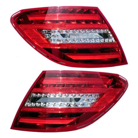 2 pic/lot Modified LED red rear lights /taillight assembly special for Mercedes Benz W204 C180 ...