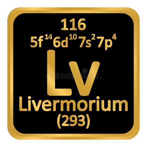 Periodic Table Element Livermorium Icon. Stock Illustration - Illustration of icon, physics ...