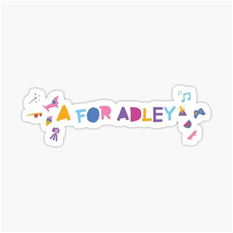 "a for adley" Sticker for Sale by marwa-Ah | Redbubble