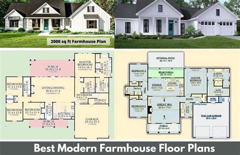 Modern Farmhouse Open Floor Plans One Story | Two Birds Home