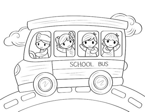 Gambar Mewarnai Bus Sekolah Untuk Anak Paud Dan Tk Image - IMAGESEE