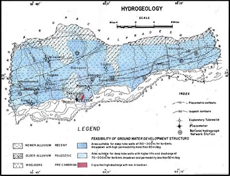 Map showing hydrogeology of Sonitpur district, Assam | Download Scientific Diagram