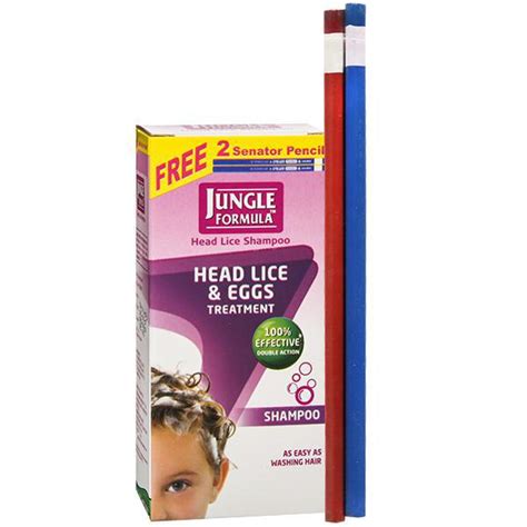 Buy Jungle Formula Head Lice & Eggs Treatment (Free 2 Senator Pencil) Shampoo 25 ml Online at ...