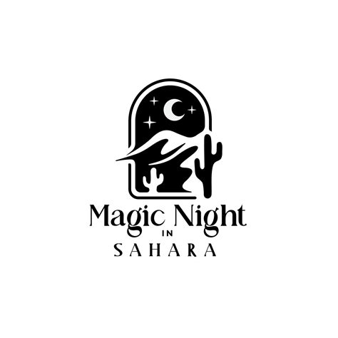 sahara desert logo. Bohemian logo. Night window logo 5730863 Vector Art ...