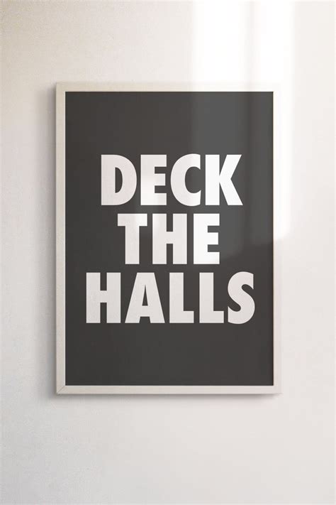 Deck The Halls Printable Wall Art Christmas Print Typography | Etsy