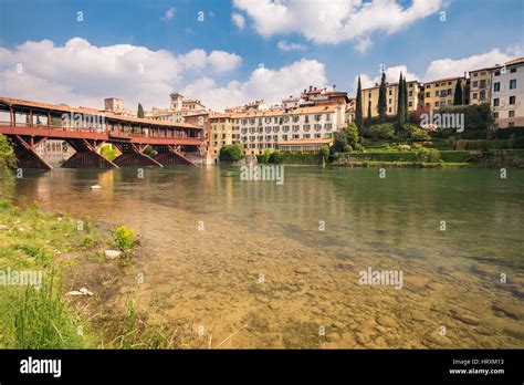 The Old Bridge also called the Bassano Bridge or Bridge of the Alpini ...