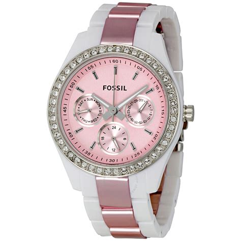 Fossil Stella Pink Dial Multifunction Ladies Watch ES2802 - Stella ...