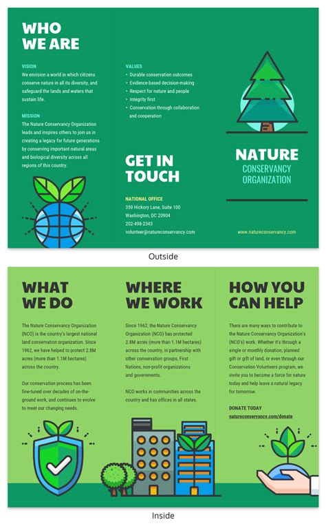 Nature Tri Fold Brochure Template - Venngage