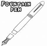Pen Coloring Pages sketch template
