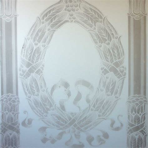 Antique English Neo-classical Etched Glass Window