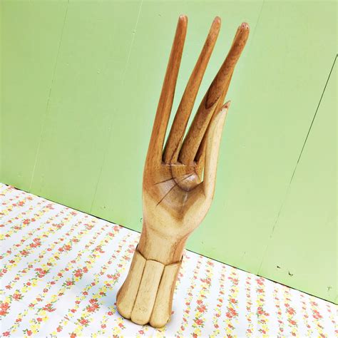 Vintage Wooden Hand Ring Display, Hand Jewelry Display, Vintage Boho ...