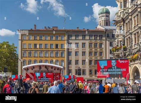 Olaf Scholz talking at a political rally Stock Photo - Alamy