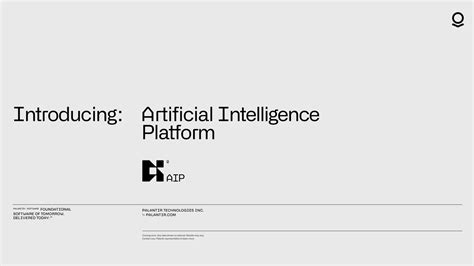 Palantir Artificial Intelligence Platform