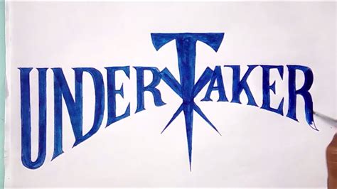 WWE player Undertaker logo drawing (watercolour drawing) - YouTube