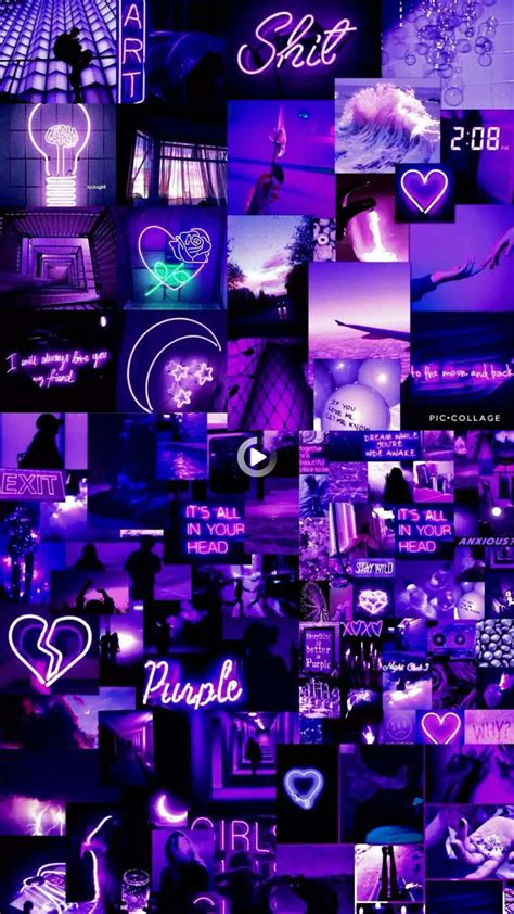 Download Get ready to immerse yourself in an experience of vivid purple neon on this aesthetic ...