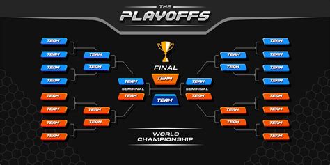 modern sport game tournament championship contest stage bracket board ...